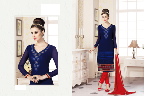 NAVY BLUE GEORGETTE SUIT