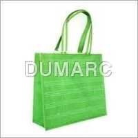 Jute Laminated Shopping Bag - Jute Material, Customized Sizes & Colors, Green | Light Weight, Flexiloop Handle, Ideal For Grocery & Essentials