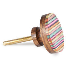 Multicolor Wood Door Knob