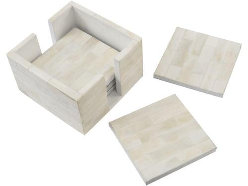 Natural Bone Coaster Set