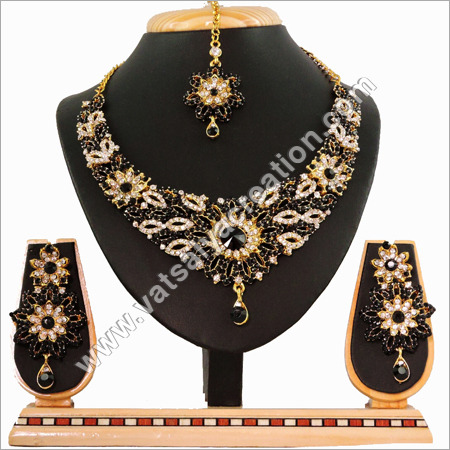 Black Stone Necklace Set
