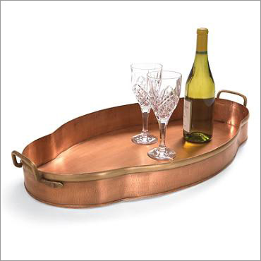 Bar Accessories - Copper & Brass, 18x12 Inches, Polished Copper Finish | Elegant Design, Durable Material, Easy to Clean, Stylish Serving