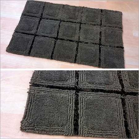 Brown And Black Cotton Viscose Bath Mats