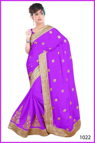 Embroidered Silk Saree