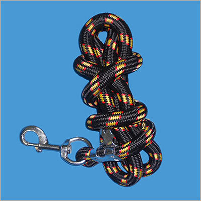 Dog Lead Rope - PP Thread with Cotton Inside, 16 mm Size, Black Color - High Flexibility, Firm Grip, Uniform Thickness