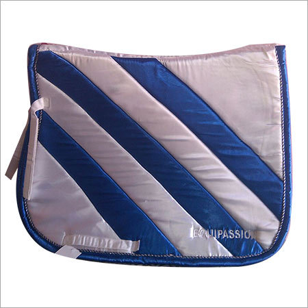 White And Royal Blue Saddle Pad