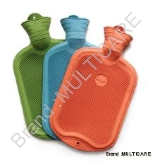 Rubber Hot Water Bottles - Rubber, 23 Centimeter Length , 100% Leak Proof, Seamless Moulded, Heat Resistant Polypropylene Screw-Stopper with Rubber Safety Seal