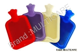 Rubber Hot Water Bags - Rubber, 11-12 Inches Length, Rectangular Shape | 100% Leak Proof, Seamless Moulded, Heat Resistant Polypropylene Screw-stopper