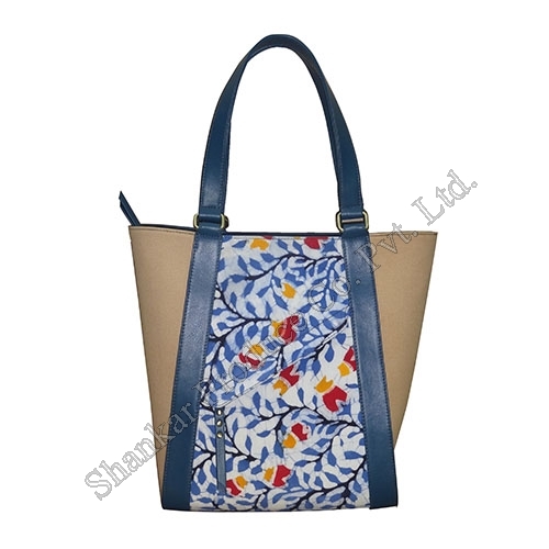 Canvas Tote with Leather Trims