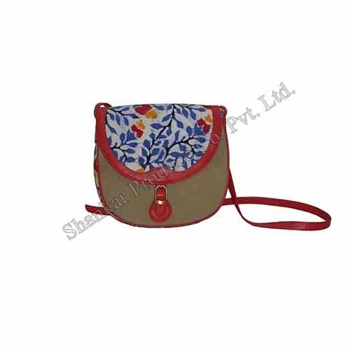 Canvas Sling Bag with hand Batik Print
