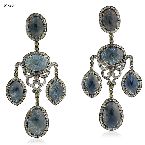 Multi Sapphire Chandelier Earring