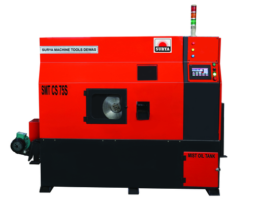 Fully Automatic Circular Saw Machine - Steel, 2100x1600x1550 mm, 14 Inch Blade, Blue/Red Color | High Efficiency, Low Energy Consumption, CNC Technology