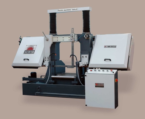 Double Column Bandsaw Machine - Steel Material, 3 Capacity | Ideal for Industrial and Trader Applications