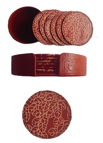 Round Leather Coaster