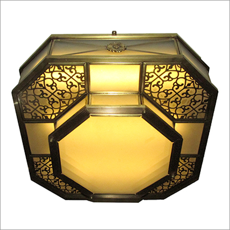 Designer Antique Ceiling Lamp - Brass 16x16x6 inches Antique Brass Finish | Elegant Design Energy Efficient Easy Installation