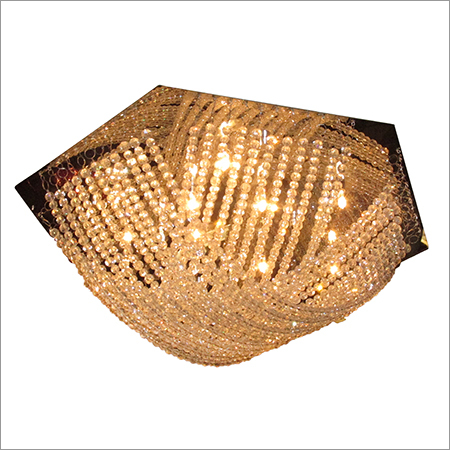 Crystal Ceiling Mount Round Chandelier