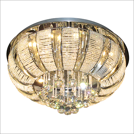 Crystal Ceiling Mount Round Chandelier