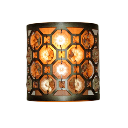 Designer Half Cylinder Frame Wall Lamp - Metal and Glass, 10x10x5 Inches, Bronze | Elegant Design, Ambient Lighting, Energy Efficient