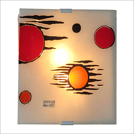Artistic Glass Wall Lamp - Glass Metal, 10x10 Inches, 120V 60W, Incandescent Bulb, Ambient Lighting, Elegant Durable Design
