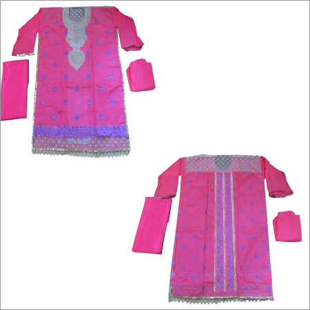 Embroidered Chanderi Suit