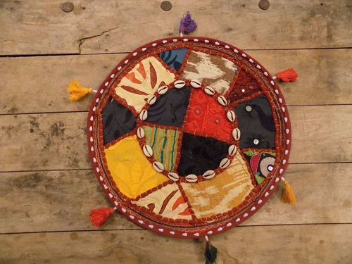Embroidered Patchwork Cushion Cover