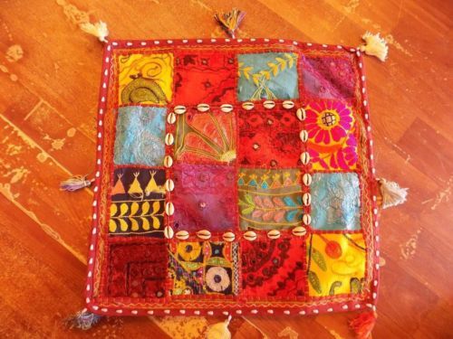 Handmade Embroidered Cushion Cover