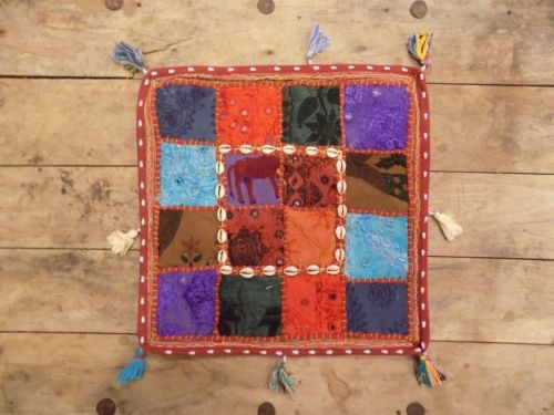 Vintage Embroidered Patchwork Cushion Cover