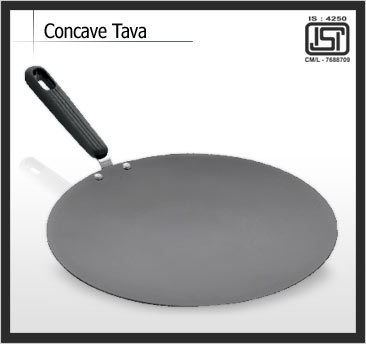 Hard Anodised Concave Tawa Backalite Handle