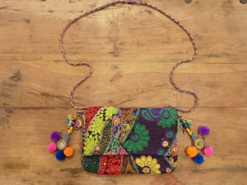 Handmade Embroidered Patch work Clutch