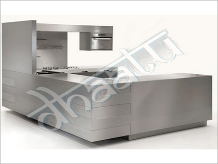 Stainless Steel L Shaped Kitchen