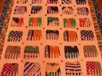 Embroidered Silk  Bedspread