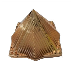 Copper Vastu Pyramid - 5.5x5.5x5.5 Inches | Golden Finish Easy to Clean Easy to Install