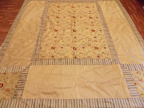 Embroidered Silk Duvet Bed Spread Bed Cover