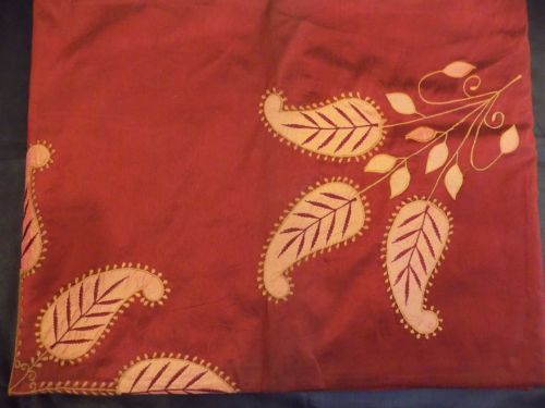 Indian Embroidered Silk Bed Spread Bed Cover