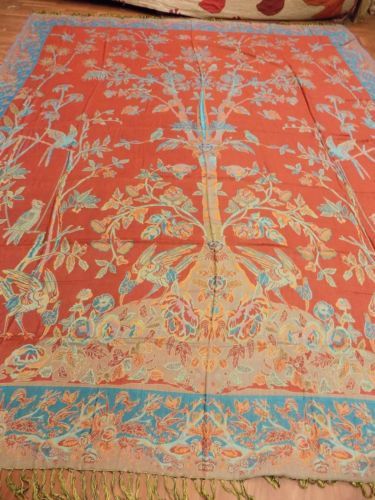 WOOL THROW BLANKET WARM BedSpread.