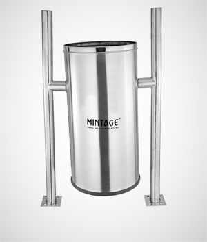 HANGING OPEN SOLIDE BIN - Stainless Steel, Large Capacity | Durable, Easy Cleaning, Weatherproof, Stylish Design, Secure, Hygienic, Eco-Friendly, Polished Finish, Easy Installation
