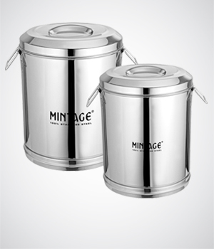 STORAGE BOX DRUM HIGH GLASS MIRROR