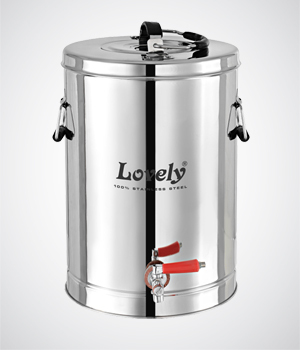 TEA CONTAINER TEA URN WOOD POWDER INSULATED