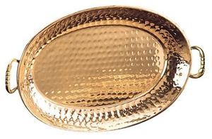Copper Serving Tray With Hammered.