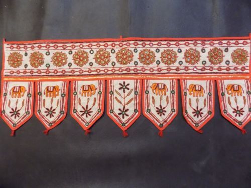 Embroidered door valances wall hanging