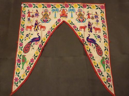 Vintage embroidered wall hanging