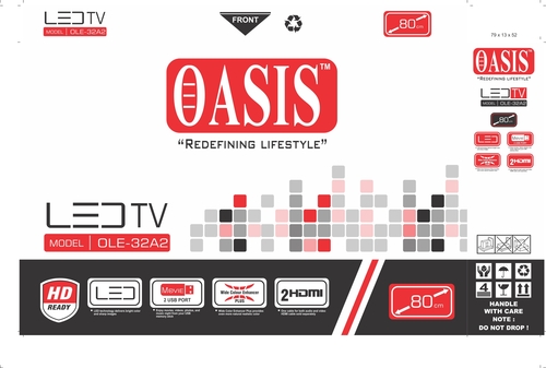 Oasis Led Tv Input Power: 85 Watts Watt (W)