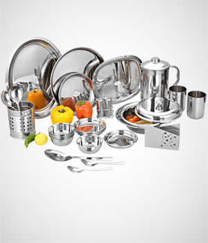 DINNER SET (PEARL 22 GAUGE) HIGH GLASS MIRROR FINI