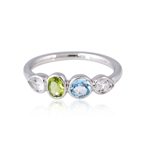 हस्तनिर्मित रत्न की अंगूठी