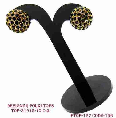 Designer Polki Antique Tops Stud Earrings