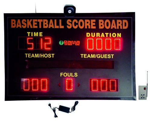 Black Basketball Scoreboard With Buzzer