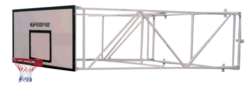 Wall anchored Basketball System 90 Degree