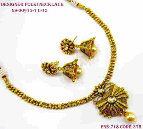 Designer Polki Necklace Set