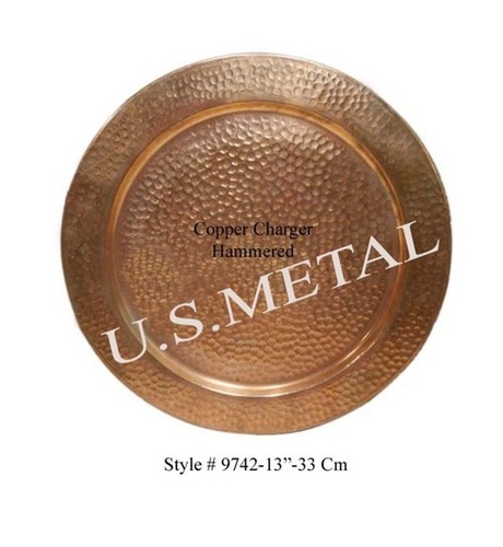 Copper Charger Hammered