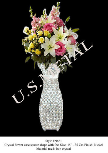 Crystal Square Flower Vase